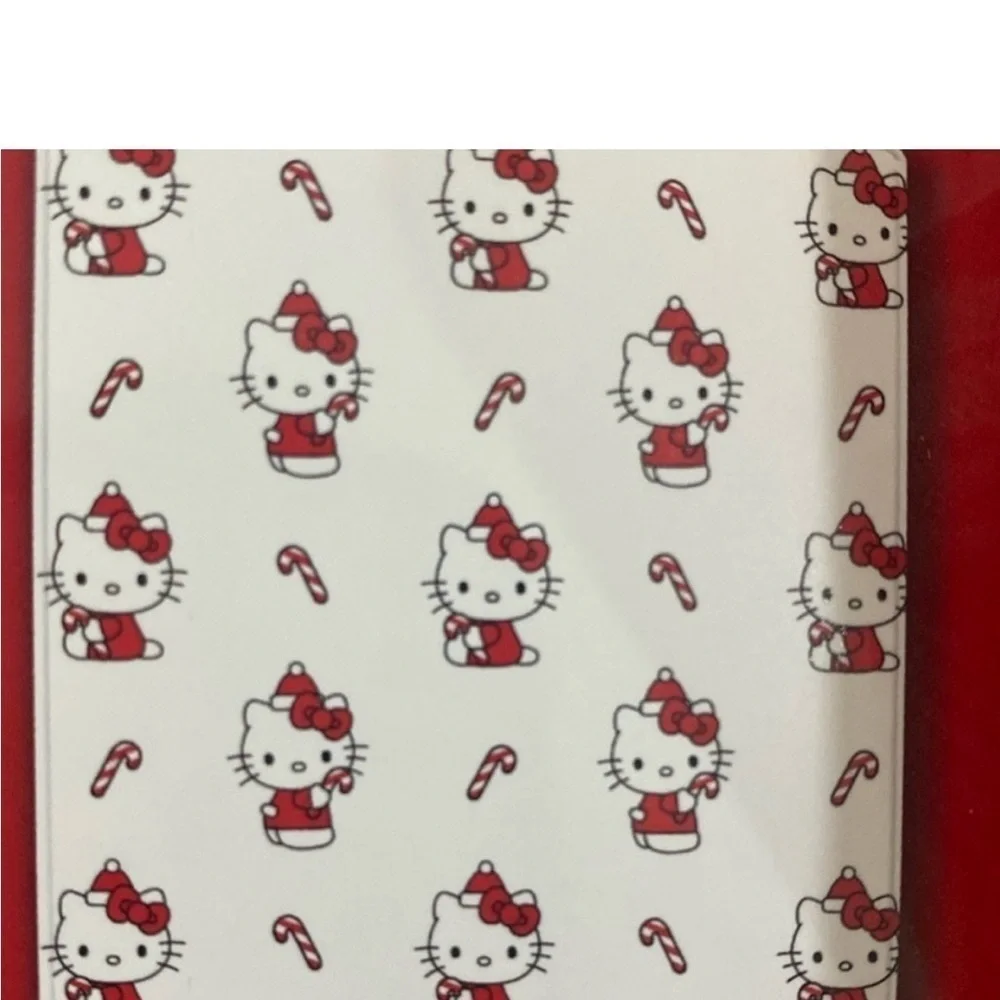 NWT HELLO KITTY FAUX FUR CANDY CANE CHRISTMAS BLANKET